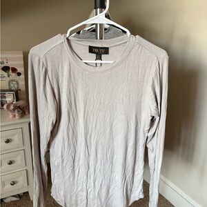 Truth Ribbed Long Sleeve in Soft Gray